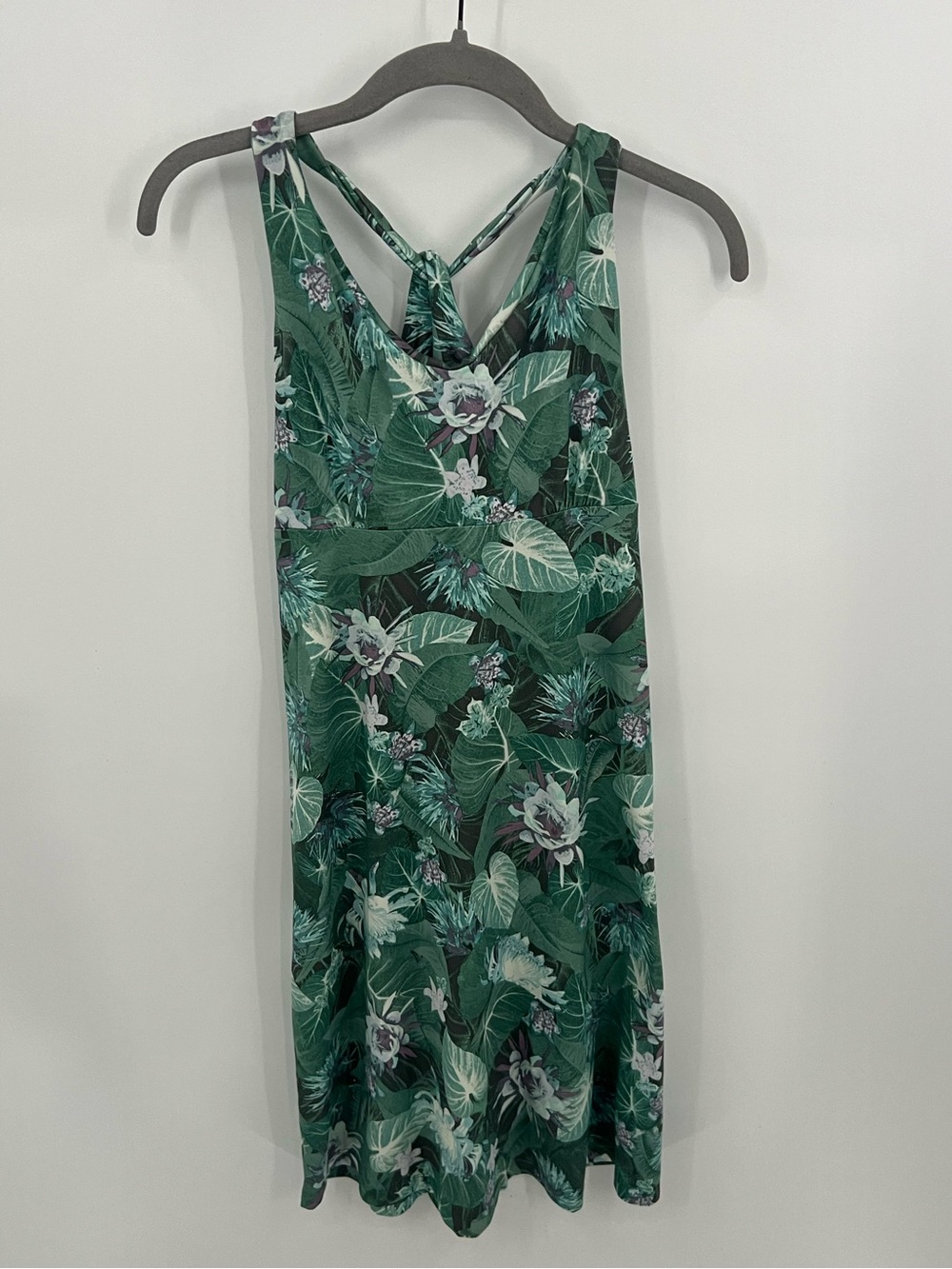 Patagonia Magnolia Spring Green Tropical-Print Active Dress